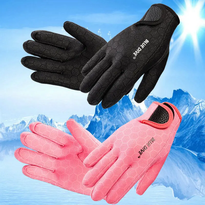 1.5mm Neoprene Waterproof Skid-proof Diving Gloves Swimming Keep Warm for Winter Swimming Diving Surfing Snorkeling Gloves