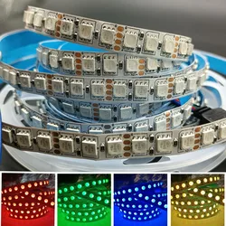 5M 30 60 120 Led Strip 5050 Tape DC12V NO Waterproof RGB Light For Room Decoration Kitchen Outdoor Lighting Cabinet