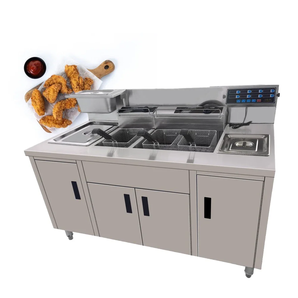 

Элитная комбинированная плита для кухни ресторана с фритюрницей и грилем