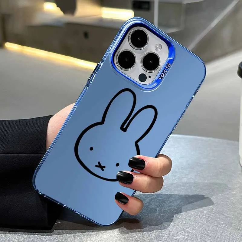 غطاء أنيق من Bad B-bunny XX 10-0pre B-unny لهاتف Apple iPhone 17 16E 16 15 14 13 12 mini Pro Max Plus حافظة هاتف فضية ملونة #6