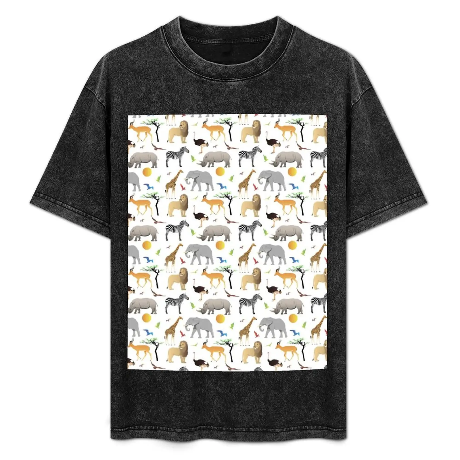 Safari Savanna Various Animals T-Shirt Festival Short Sleeve T-Shirt