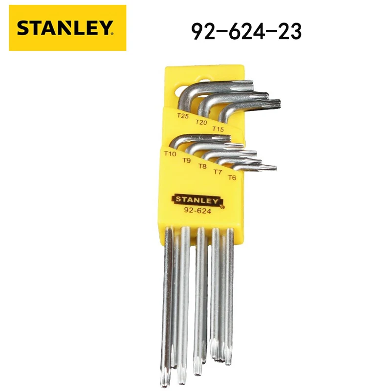 

Stanley 92-624-23 Box Hex Key With Middle Hole Star Shaped Hexagonal Pozi Shaped L Hexagonal Wrench 8 pieces