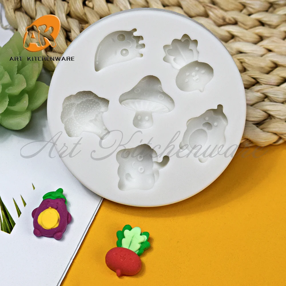 Cute Expression Fruit Silicone Mold Fondant Cake Decoration Silicone Mold Hand Made Decorating Chocolate Candy Silica Gel Mold