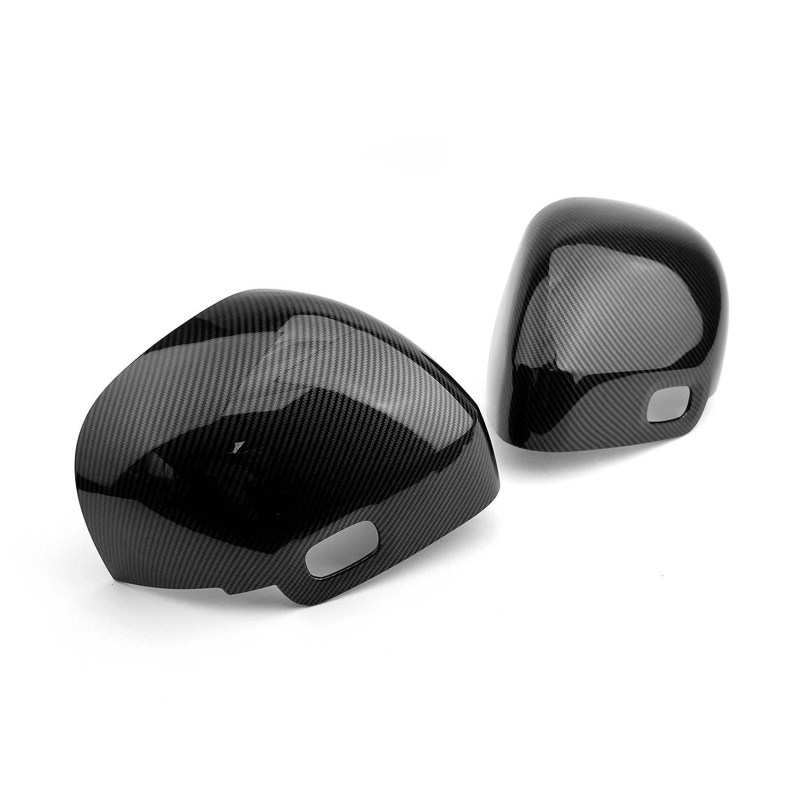 Carbon Fiber Bright Black Exterior Side Rearview Mirror Cover Trim For Hyundai Staria 2021 2022 2023
