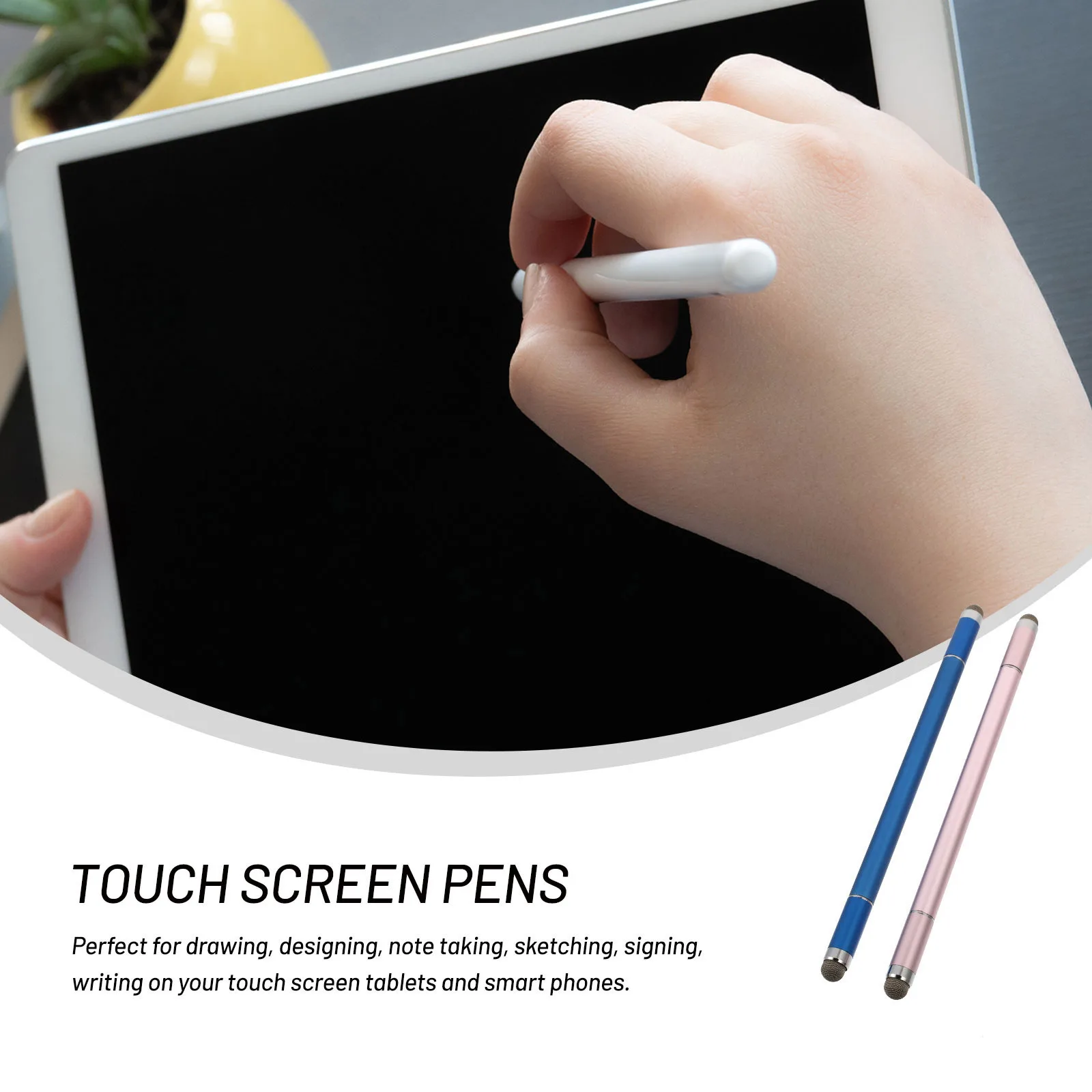 

2pcs 4 In 1 Capacitive Stylus Pen High Precision Touch Screen For Drawing Writing Designing Universal Digital Pen