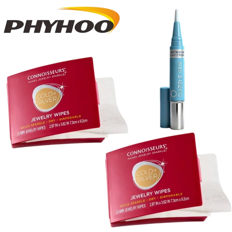 PHYHOO Gold Sliver Polishing Cloth UltraSoft Watch with Diamond Clean Tool Jewelry Cleaning Lustering Cloths