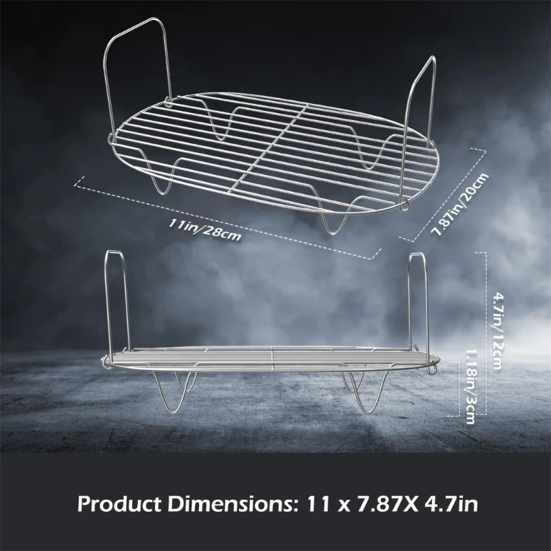 ชั้นวางไอน้ำและย่างปรับความสูงชั้นวางทำความสะอาดง่ายชั้นวางย่างสแตนเลส Dropshipping