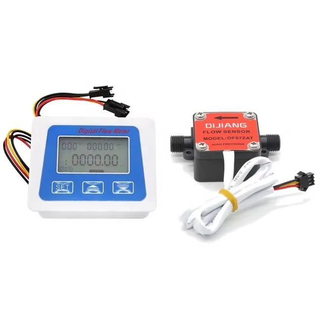 LCD-S Digital Display Fuel Diesels Milk Oil Flow Meter 0.3-5Lmin Oval Gear Water Totalizer Meter with NPN Output OEM Supported