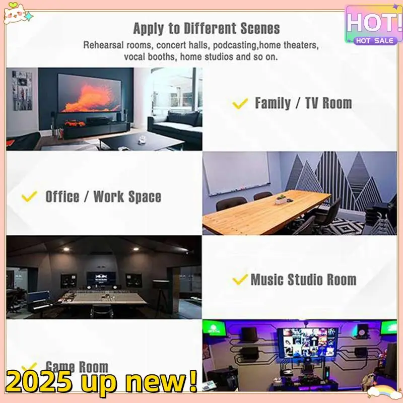 

Classy-12 Pack Of Square Acoustic Panels 12X12x0.4Inch High Density Acoustic Panels Soundproof Insulated Beveled Edges,Black