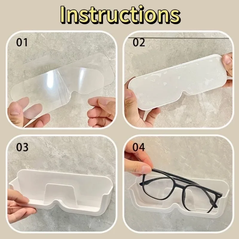 1/3/5 قطعة صندوق تخزين النظارات الشمسية نظارات خزانة عرض الحائط مثقب الحرة النظارات الشمسية تخزين نظارات رف المنزل ترتيب