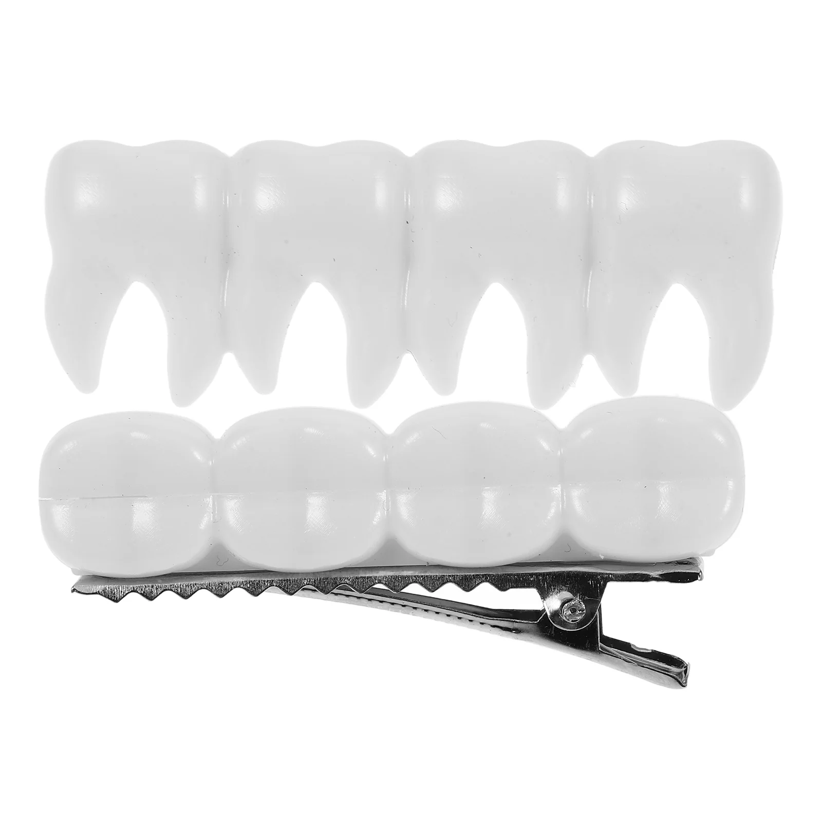 

2 шт. мини-зубы головной убор шпилька DIY зажим материал Хэллоуин зуб фея пластик металл уход за волосами инструмент для укладки