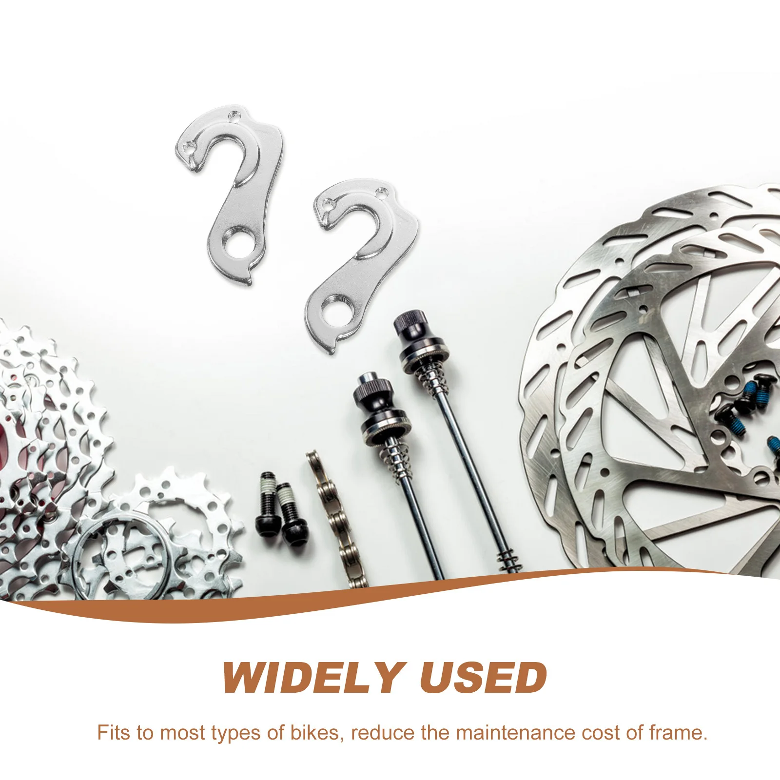 

2Pcs Premium Bike Frame Tail Hook Hanger Aluminum Alloy Rear Derailleur Mount for Compatible with Most Bikes Scratch