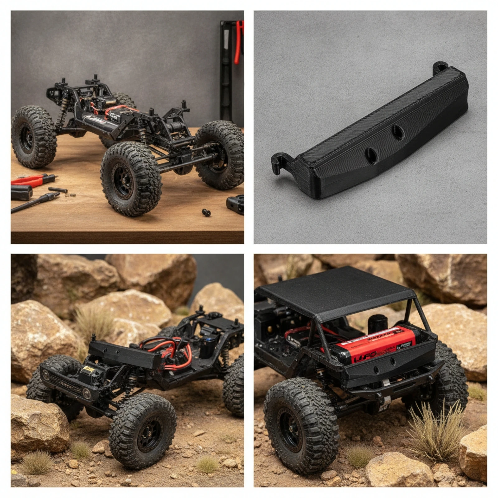 RC Battery Tray Lightweight 3D-Printed Battery Tray Long-Lasting Convenient for Chassis Modification