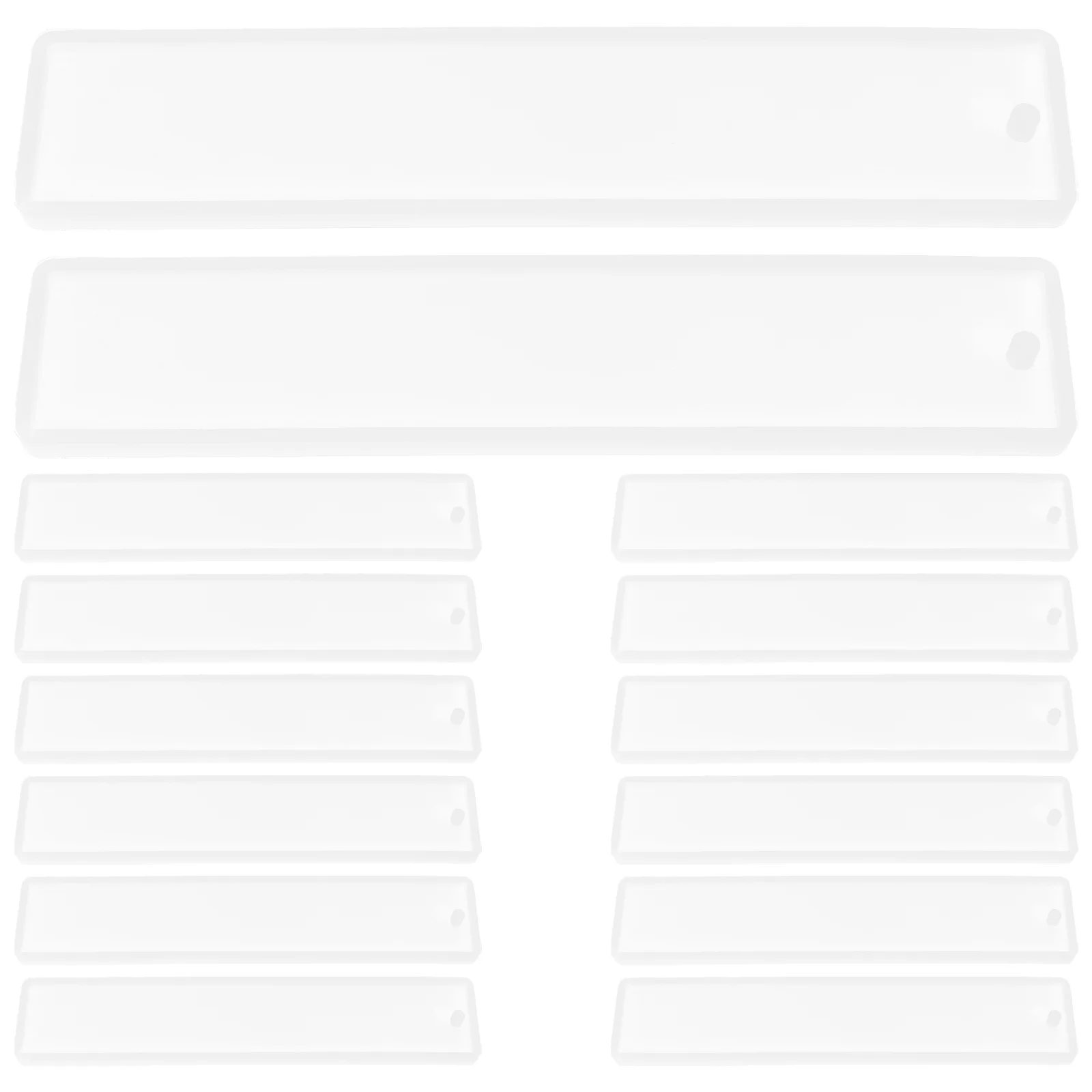 

20Pcs Silicone Bookmark Mold Rectangle Resin Mold Easy Release Reusable Perfect for DIY Epoxy Resin Casting Bookmark Mould