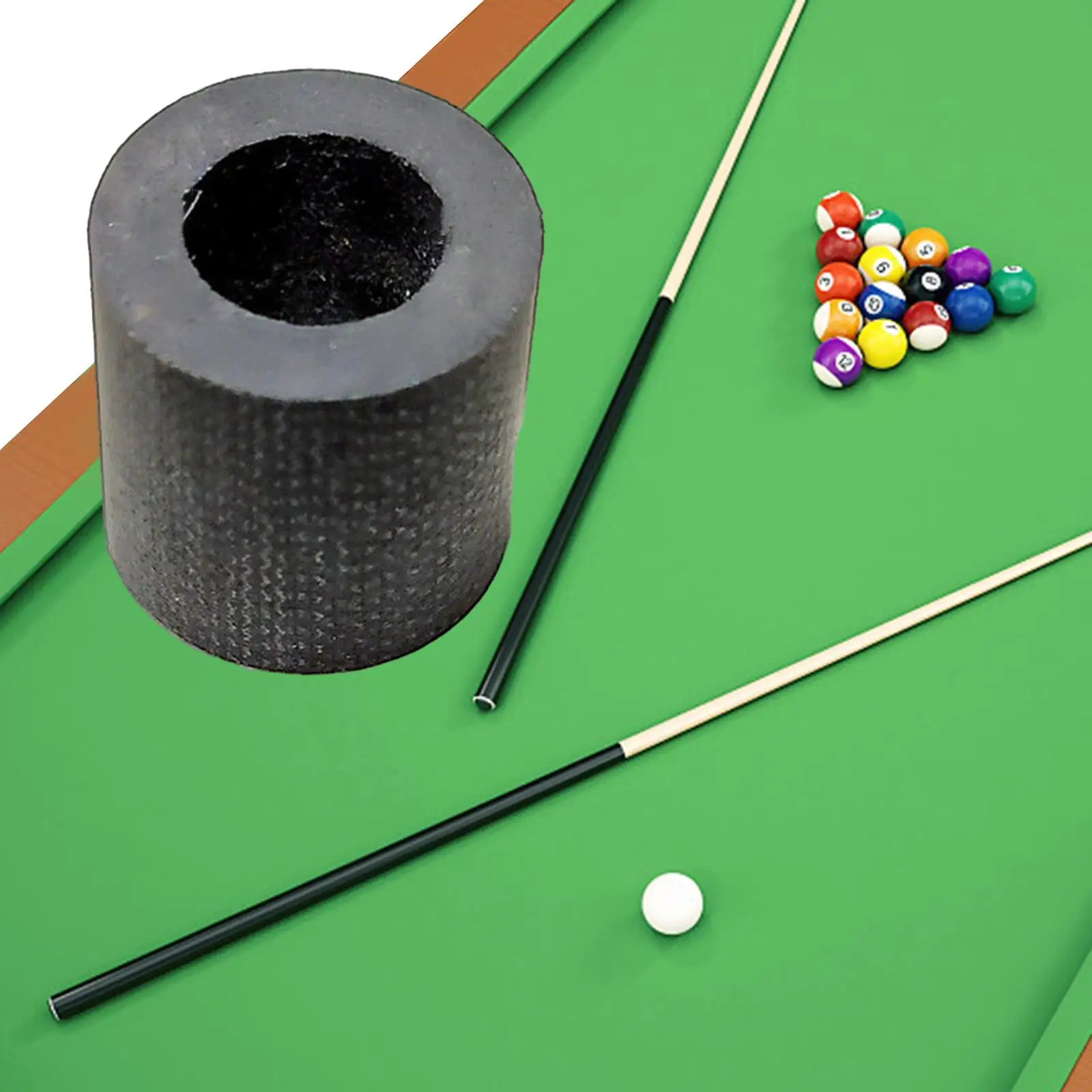 Fibra de carbono Bilhar Cue Virola, Pool Cue, Snooker Pool Repair Parts, Instalação fácil profissional, Leve, Portátil