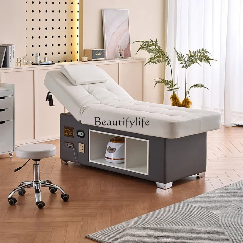 Multifunctional electric beauty bed, physiotherapy massage tattoo embroidery body latex bed constant temperature heating