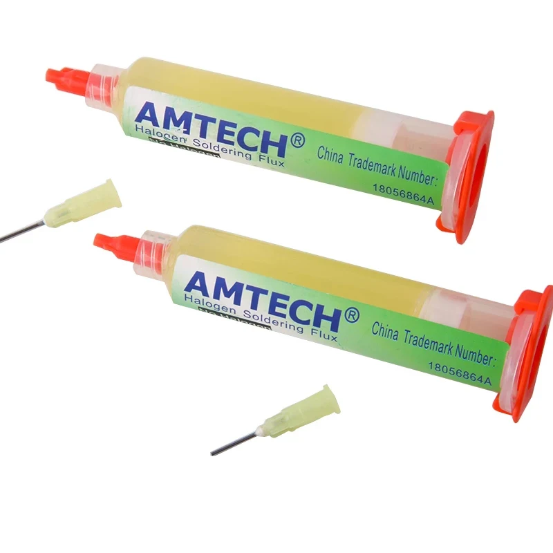 AMTECH-pasta de soldadura 100% Original, flujo de aceite de soldadura sin limpieza, pasta de reparación de soldadura de 10cc, NC-559-ASM AMTECH, 1