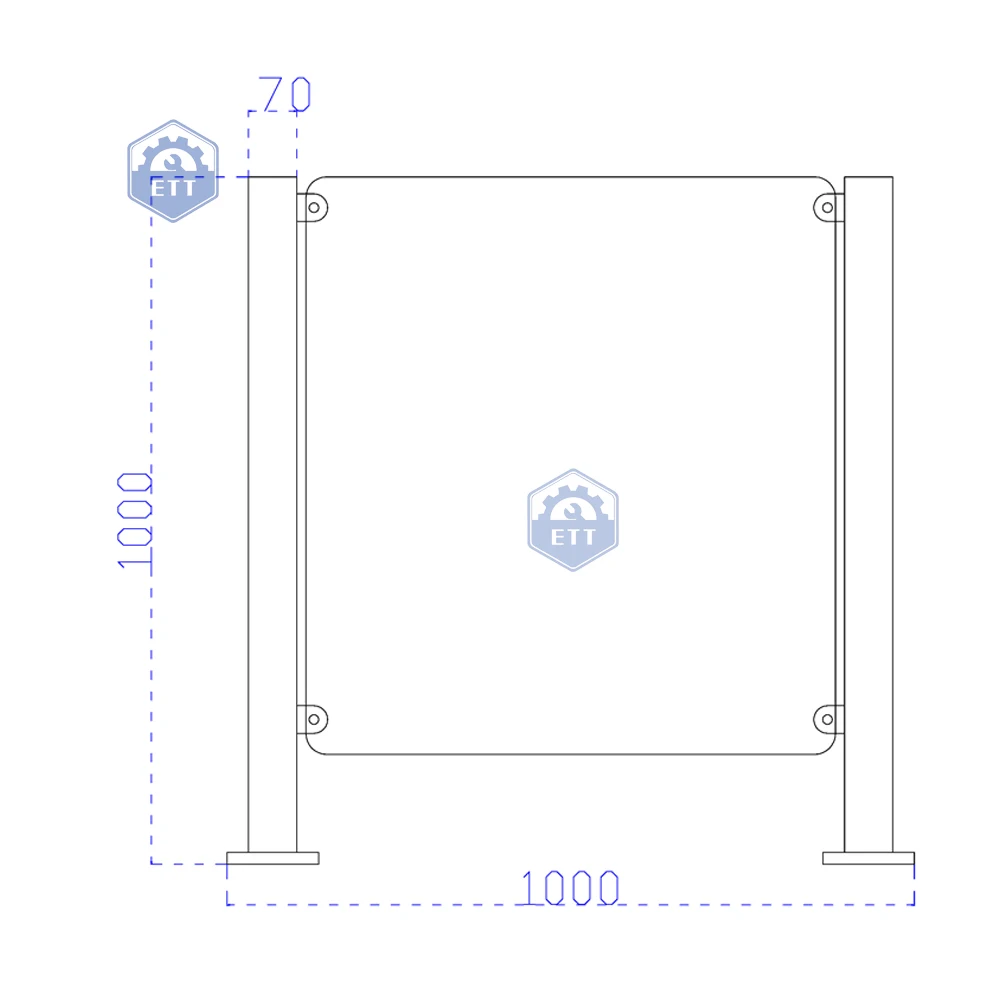 enclose open space stainless steel or glass frame Railings