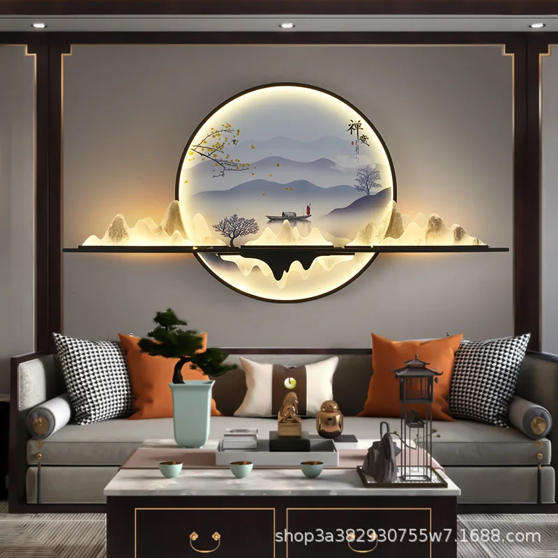 LED Chinese Picture Wall Lamps Modern Creative Indoor Picture Sconce Decor Living Room Corridor Lamp Picture on the wall