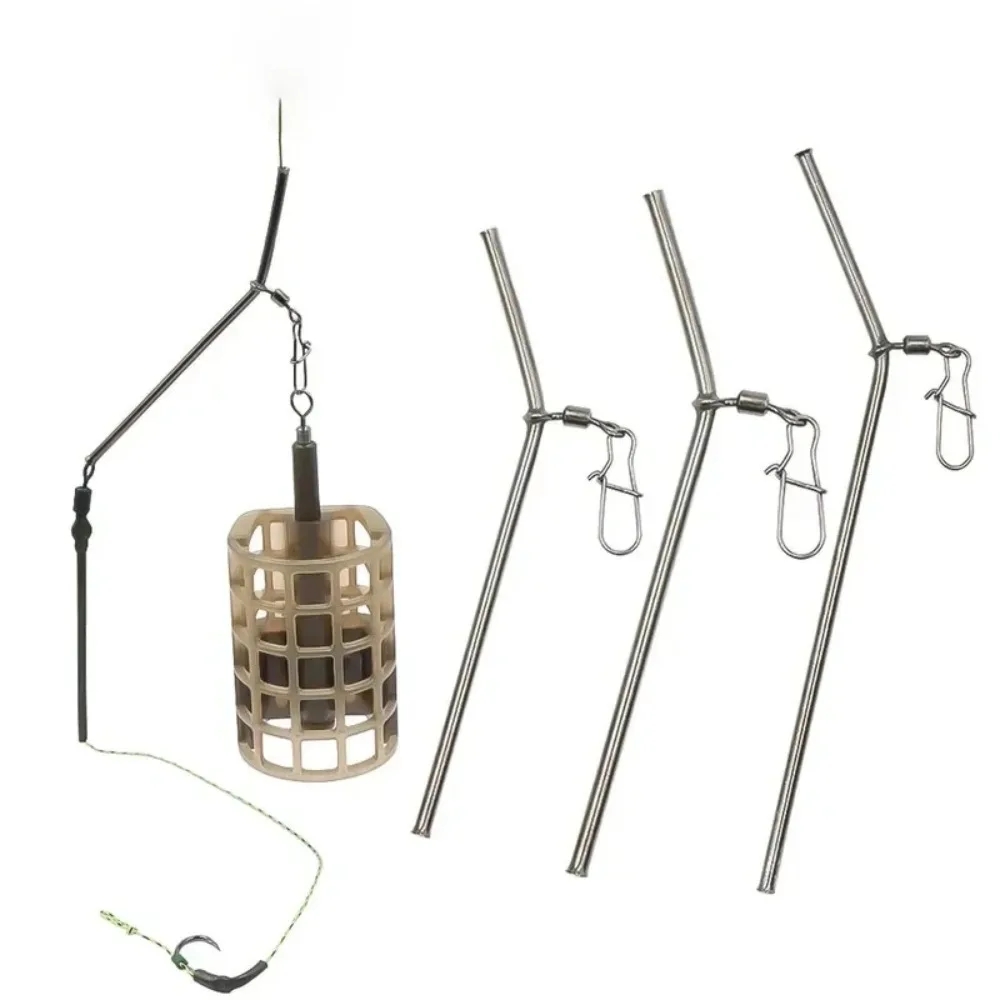 5PC Small Style Brass Tube 5/7/9cm Fishing Balance Connector Double Ends Fishing Tackle Anti Tangle Sea Fishing Accessories