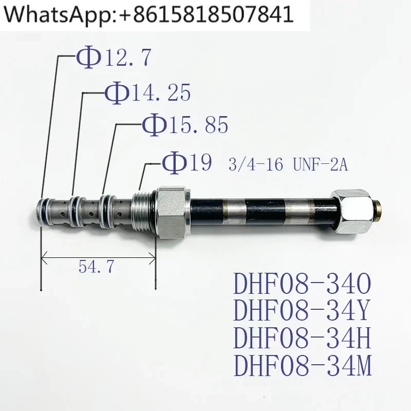 Threaded cartridge solenoid directional valve three-position four-way
