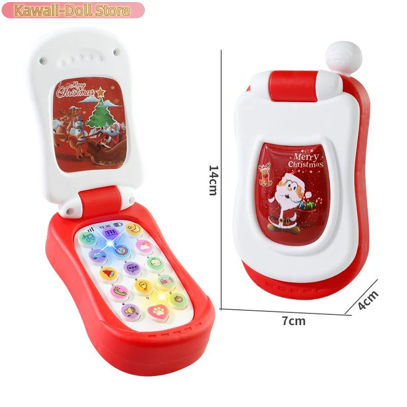 Simulazione del fumetto Flip Phone Musica educativa Telefono Giocattolo Educazione per bambini Voci precoci Giocattoli per regali per bambini