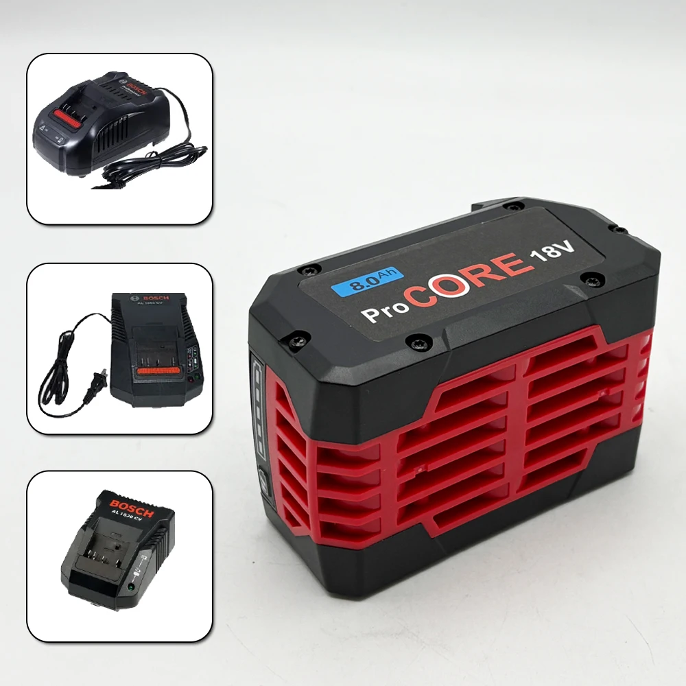 Rechargeable battery 18V 8.0Ah 100% for Bosch , suitable for tool BAT609 BAT618 GBA18V80 21700 high-power 5C power battery