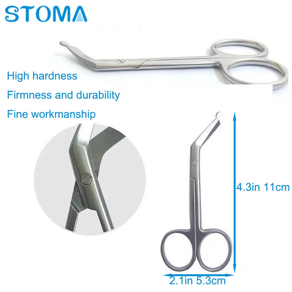 Stoma Pouches Scissors Curved Blunt Tips for Cutting Ostomy Bags Sharp Cutting Medical Tapes Mullti-fuction