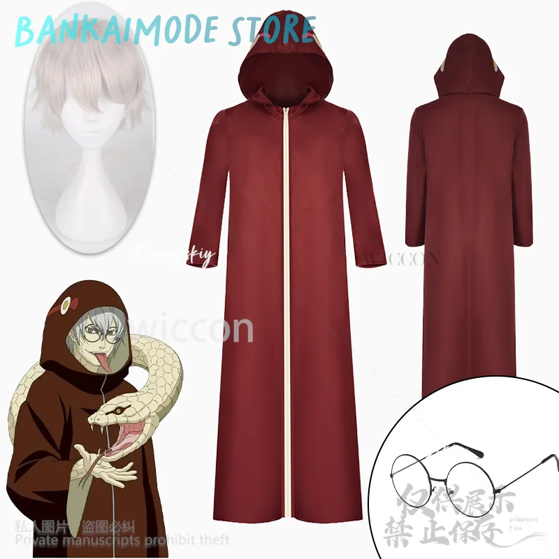 

Yakushi Kabuto Косплей Костюм Аниме Ниндзя Плащ с Капюшоном Парики Красное Пальто Взрослый Мужчина Женщина Хэллоуин Рождественский Костюм Индивидуальный
