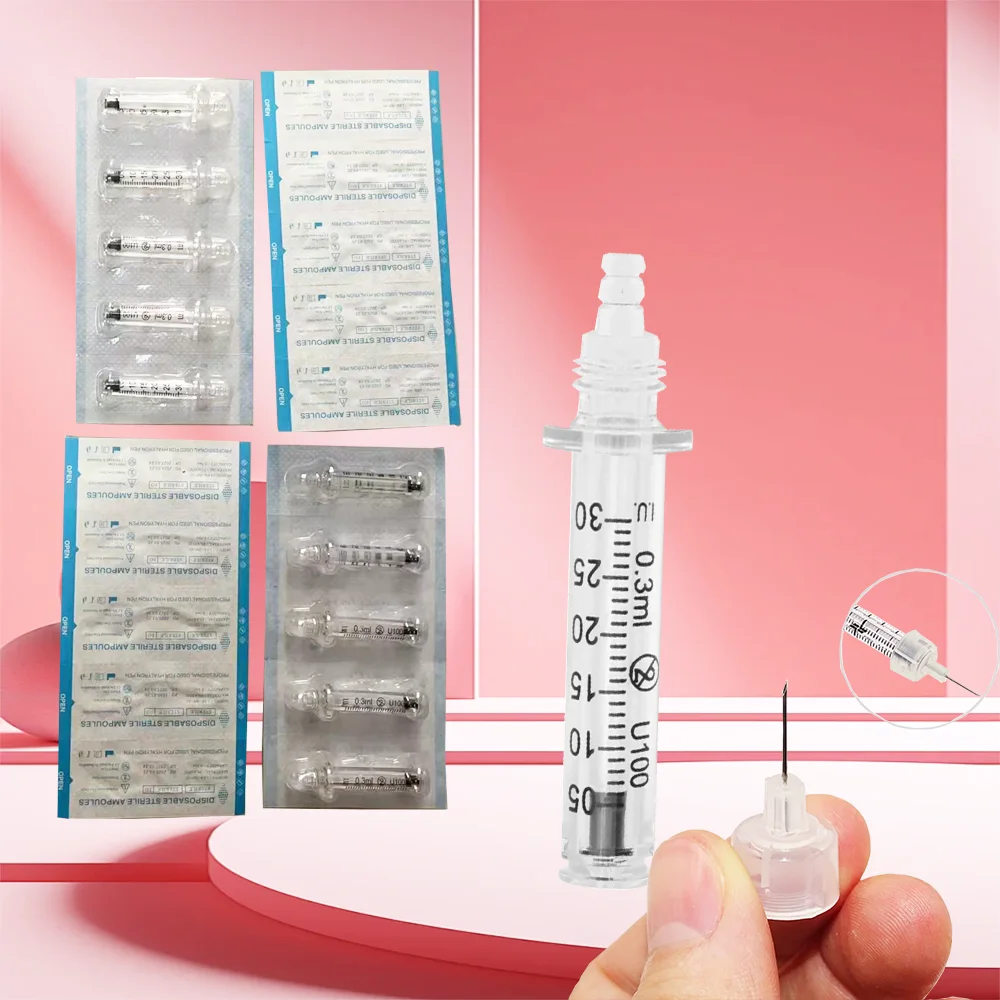 

0.3/0.5ml Manufacturer Disposable Sterile Ampoule Moisture Head Hyaluronic Pressurized Pen High Pressure Syringe Beauty tool