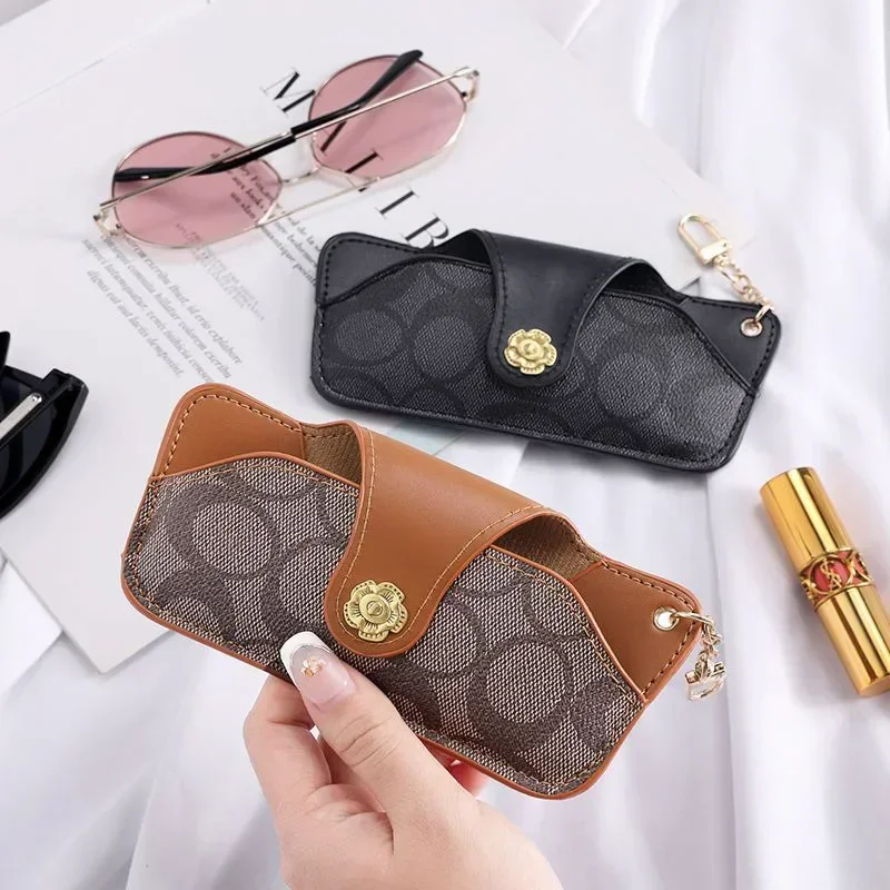 Portable Glasses Case Myopia Glasses Sunglasses Storage Bag Protective Cover Sunglasses Bag For Daily And Travel With Keychain