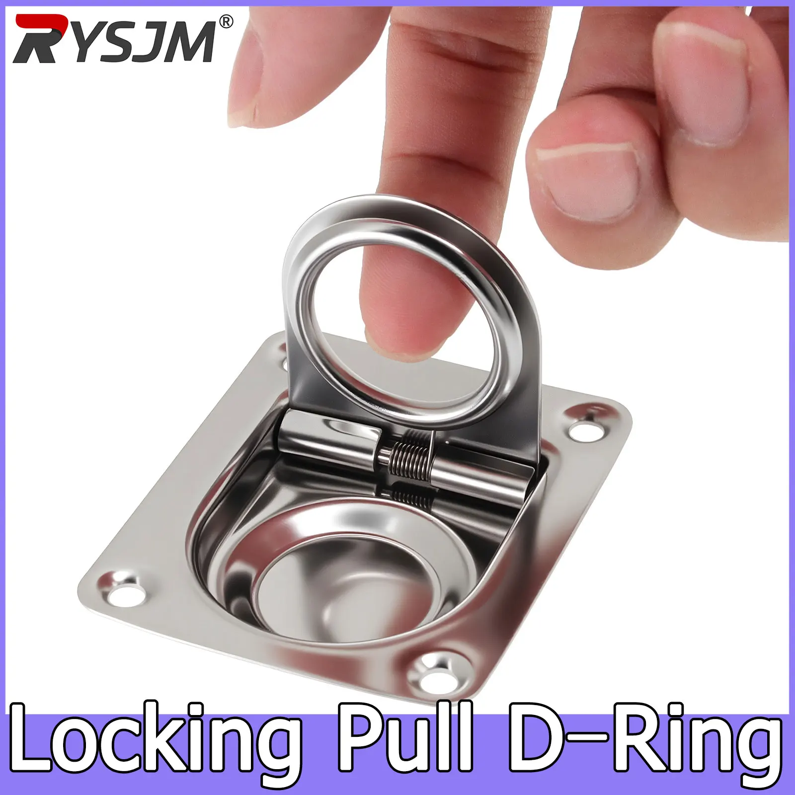 

1pc Locking Pull Ring Recessed D-Ring Tie Down Anchors for Trailer Tie Down Anchors Heavy Duty Kit for Trailer Deliveries