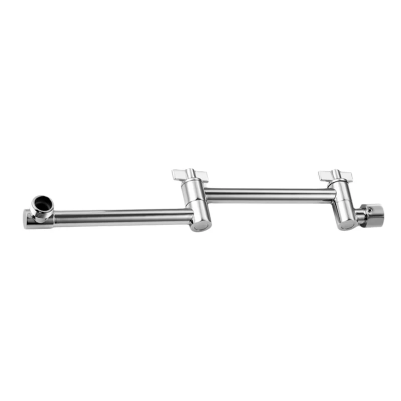 HHTL Shower Head Extension Arm, Adjustable Extender With Lock Joint, Rise Or Lower Rainfall And Fixed Shower Head