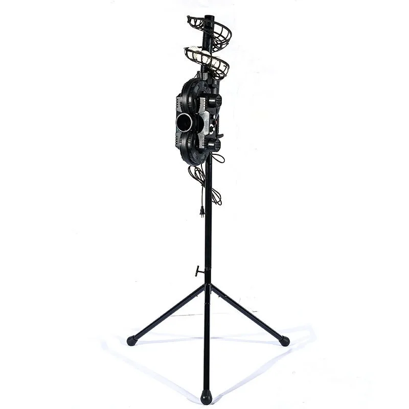 Two-wheeled baseball serve and throw machine practice single person
