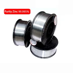 High Purity Zinc Wire Zinc Rods Electric Arc Spraying Zn Wires Diameter 0.3 0.5 0.8 1 1.2 1.5 2 2.5 3 4 5mm For Laboratory Use