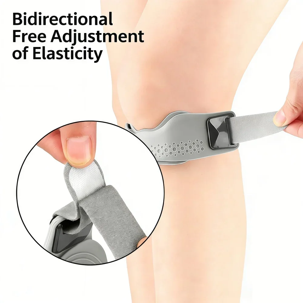 1/2 Stück Silikon-Patellasehnen-Stützband, verstellbare Kniegurte für Männer und Frauen, Sport, Laufen, Tennis, Springerknie – Detail 6