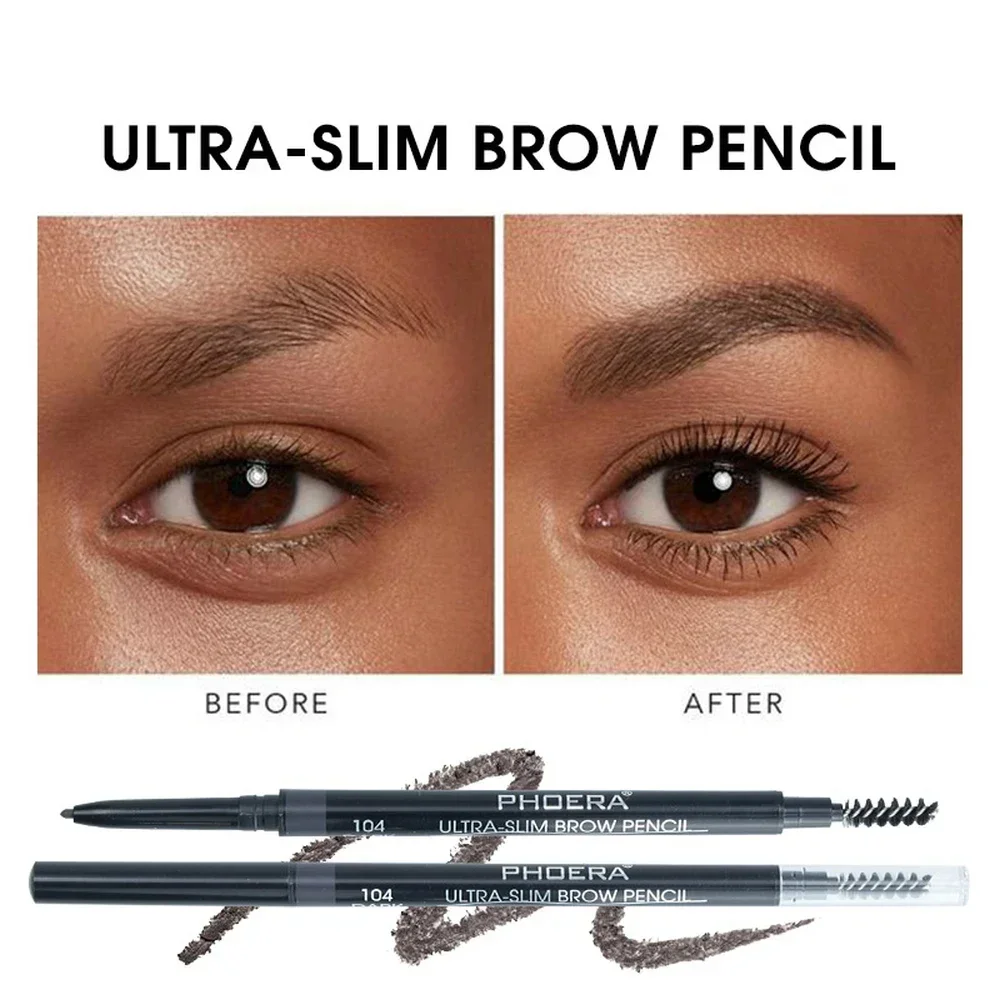 Waterproof Eyeliner Eyebrow Pencil with Eye Brow Brush Multi-purpose Korean Cosmetics for Women Smooth Eye Brow Pens Make Up