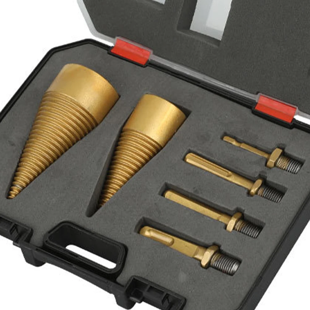 

1Set Wear Resistant Log Splitter Bit High Precision Cutting Home Camping Farm Use Sturdy Cone Drill Bit Firewood Splitter