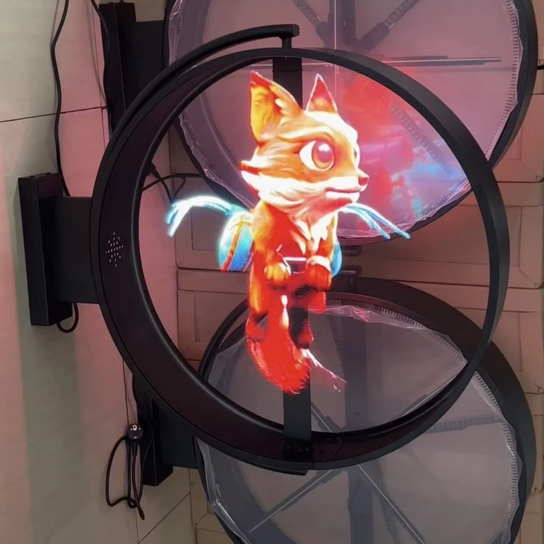 

Outdoor Wall Mounted Waterproof 3D Holographic Light Emitting Diode Fan Display Single/Double Side Logo Display 3D Holographic