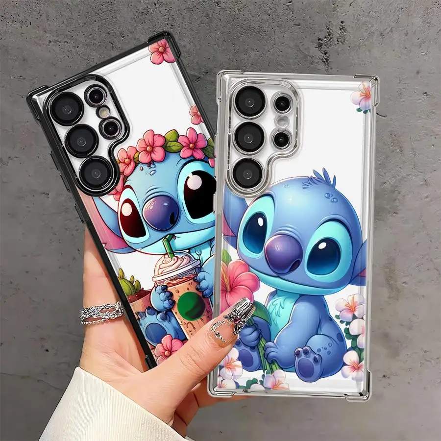 Disney Stitch Cartoon Cute Phone Cover Case for Samsung Galaxy S26 S21 Plus S20 FE S23 S25 Edge S24 S22 Ultra
