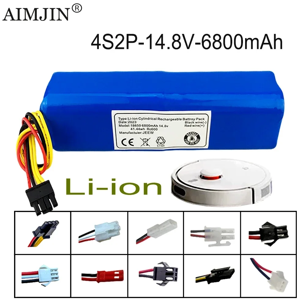 

New 14.8V 6800mAh Battery for XiaoMi Lydsto R1 / G2 ,for Lenovo T1 Pro, T1S Pro Robot Vacuum Cleaner