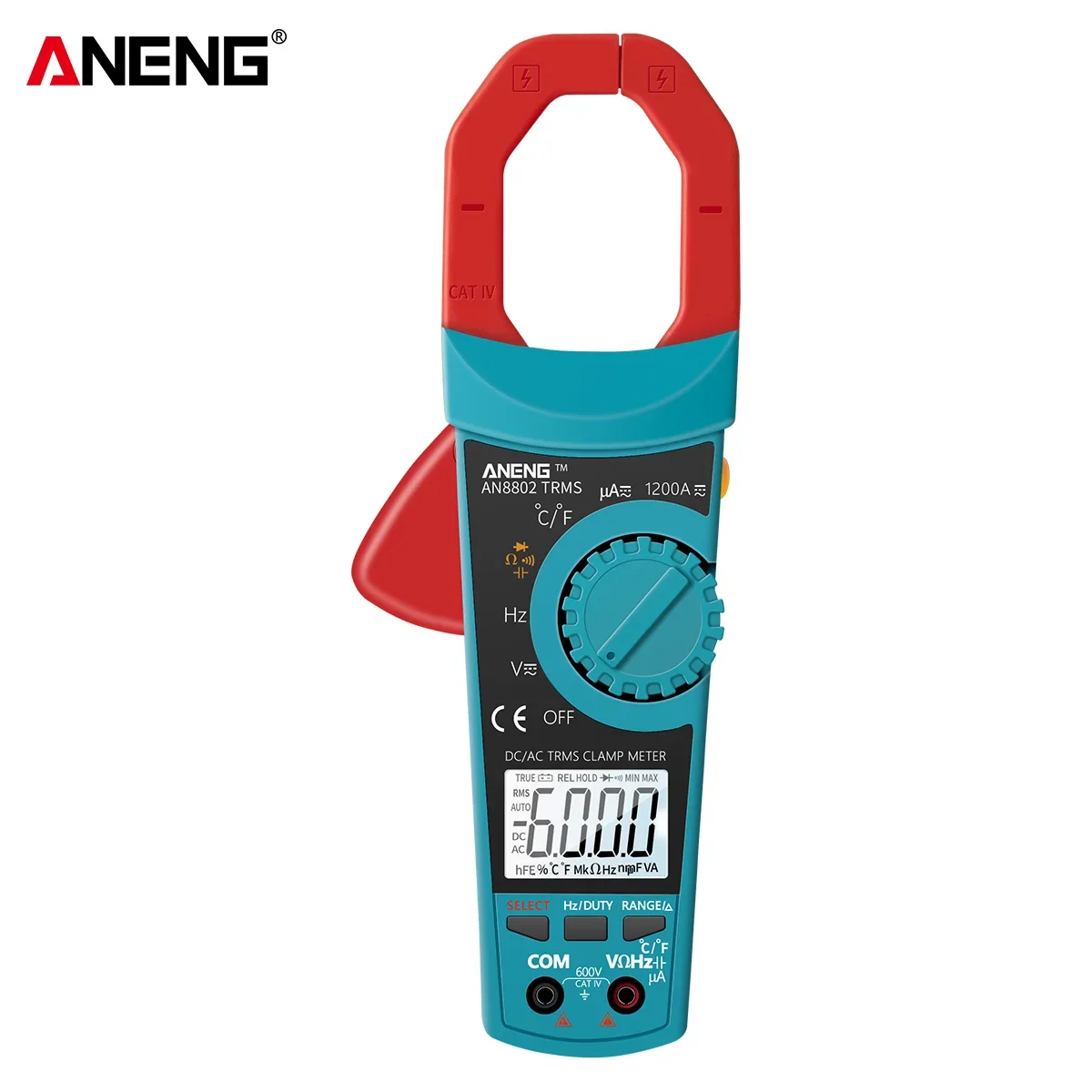 ANENG AN8802 Digital Smart Multimetro True RMS Clamp Meters AC/DC Current Tester Electric Ampere Frequency Voltmeter 1200A Tool