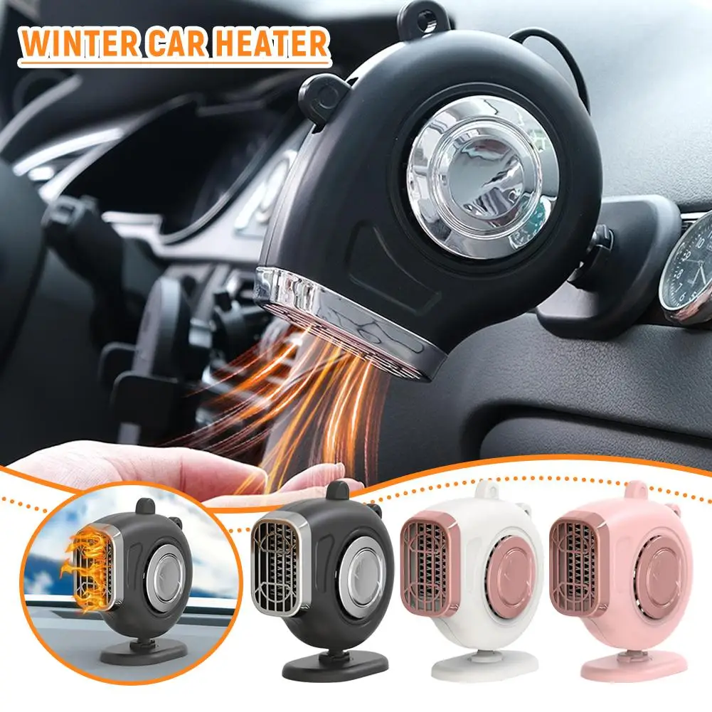 12V Vehicles Trucks Fan Heater Fast Heating Dryer Defogging Demister Defroster Creative Mini Car Electric Heater Fan