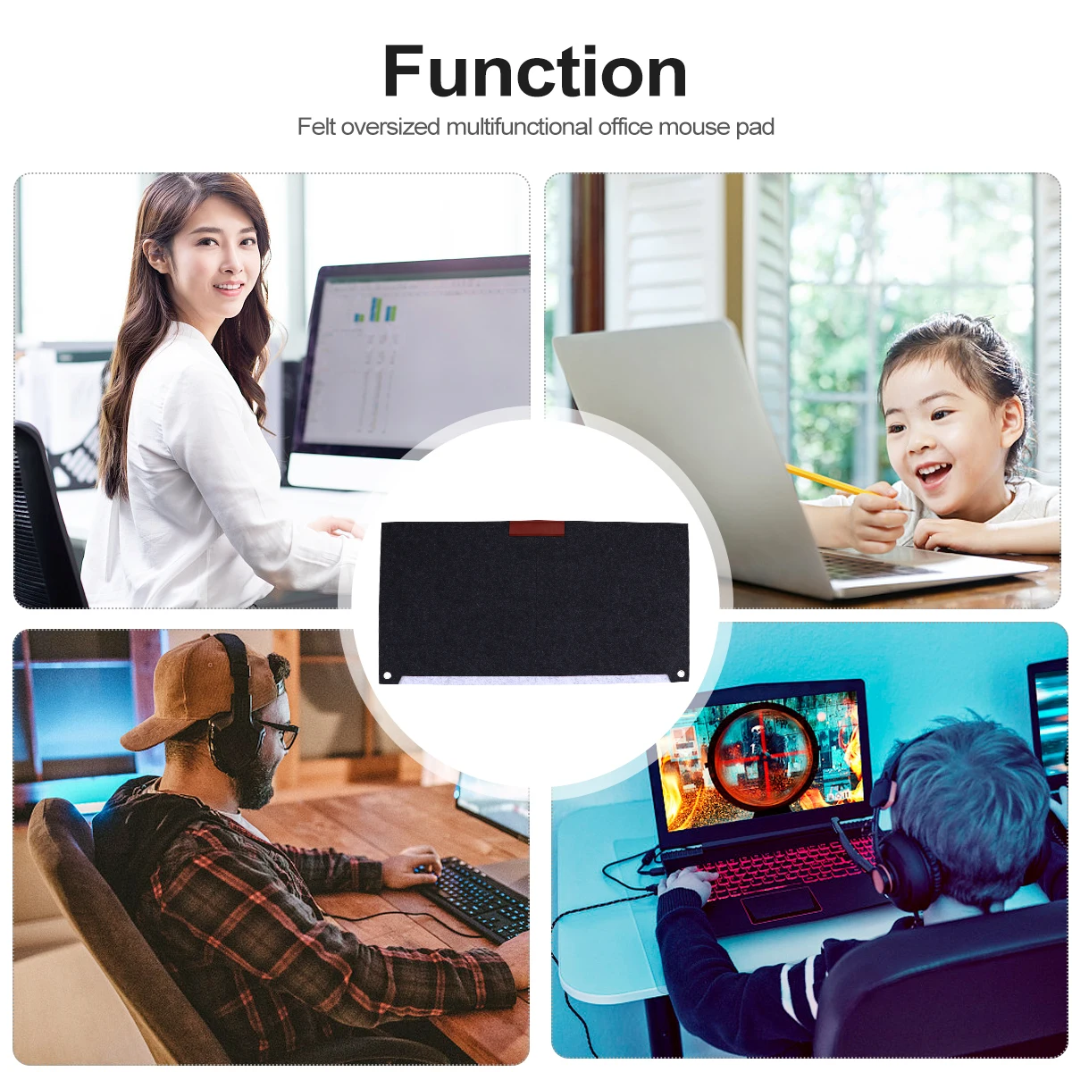 

Oversized Mouse Pad Mouse Mat Felt Mouse Pad Computer Anti-skid Pad Computer Desk Pad