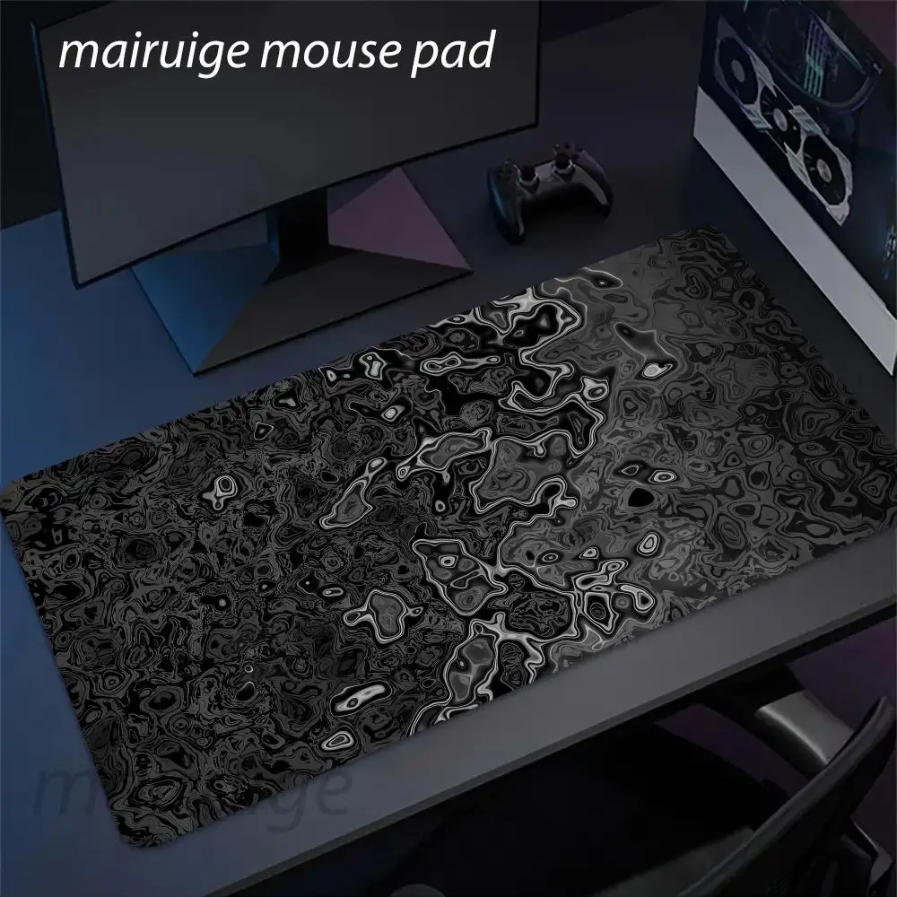 Alfombrilla de ratón con textura fluida fresca, alfombrilla grande para mesa de juegos de oficina y ordenador, alfombrilla de ratón antideslizante de goma XXL para teclado de juegos, alfombrillas de escritorio largas