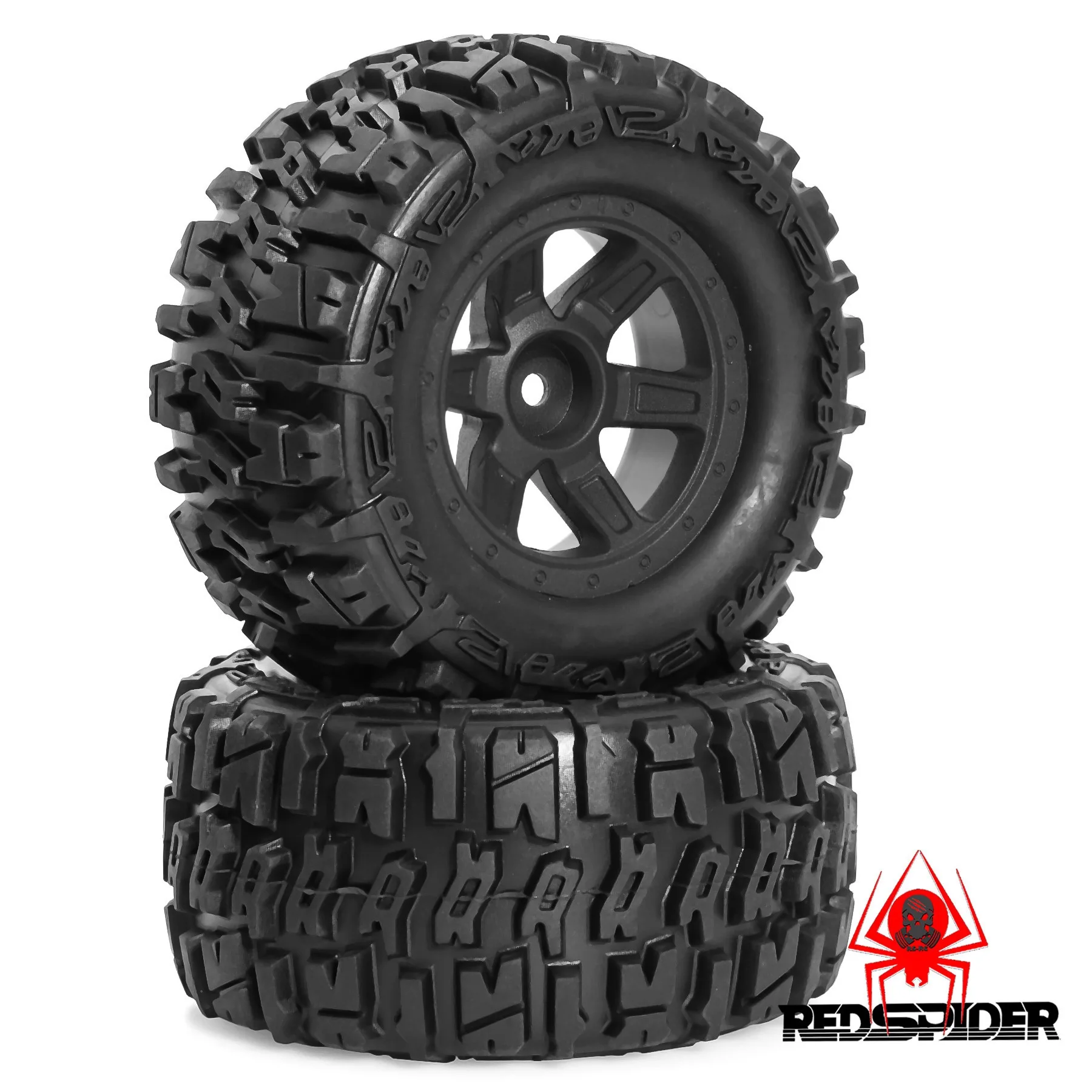4 Uds. De neumáticos de camión monstruo RC de 90mm, ruedas hexagonales de 12mm para Traxxas e-revo MJX 16207 16208 1/16 HBX, piezas de mejora, Buggy todoterreno