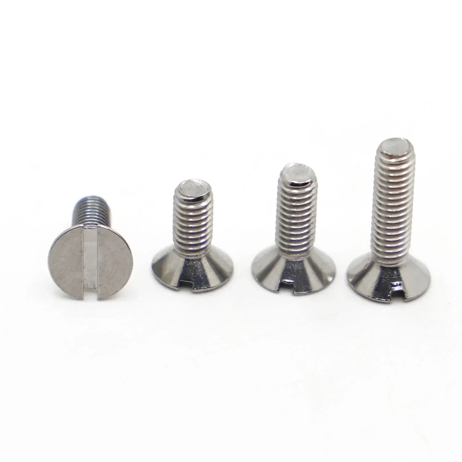 5-50 قطعة M1.6 M2 M2.5 M3 M4 M5 M6 304 الفولاذ المقاوم للصدأ GB68 متري الخيوط مشقوق شقة غاطسة رئيس آلة مسمار مزلاج