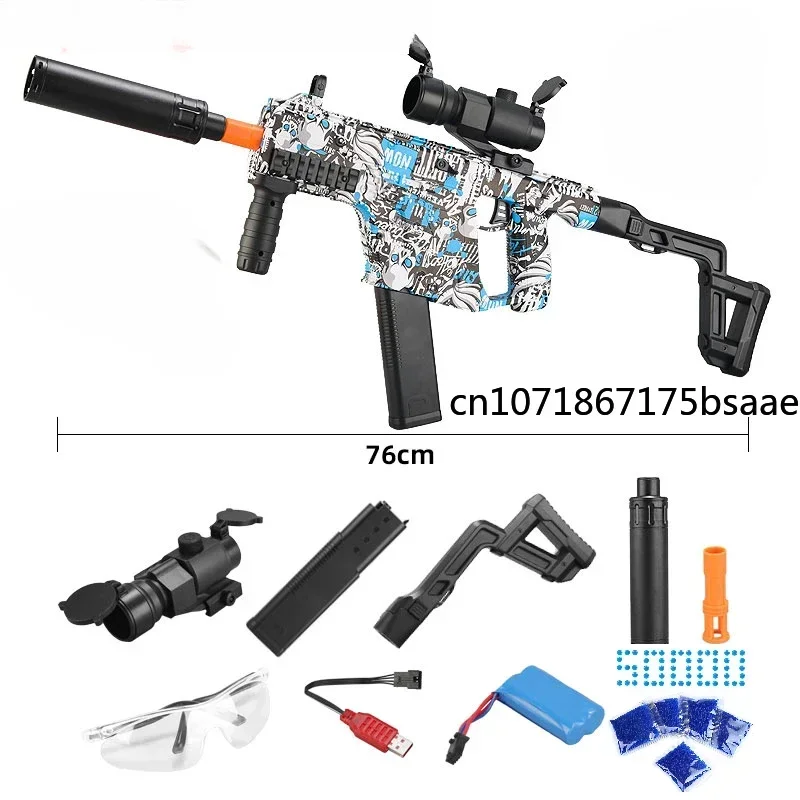 Gel Splatter Gun com bola para meninos, Bomba d'água, Pistola, Atirador, Arma, CS Fighting, Jogo ao ar livre, lectric, 50000