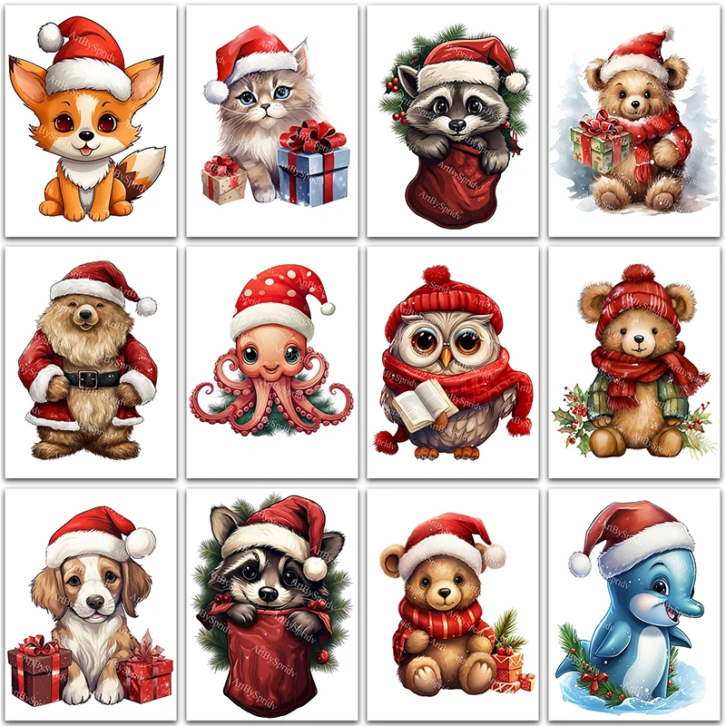 

5D DIY Diamond Painting christmas animal teddy bear dog fox Home decoration Art Full Square&Round mosaic embroidery Cross stitch