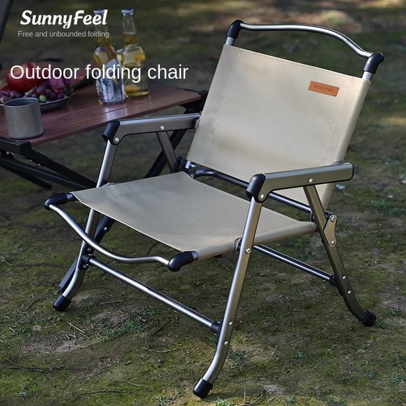 Outdoor Camping Portable Folding Chair Wilderness Camp Camping Aluminum Alloy Kermit Chair